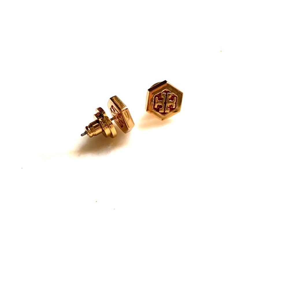 Tory Burch Gold Tone Stud Earrings
